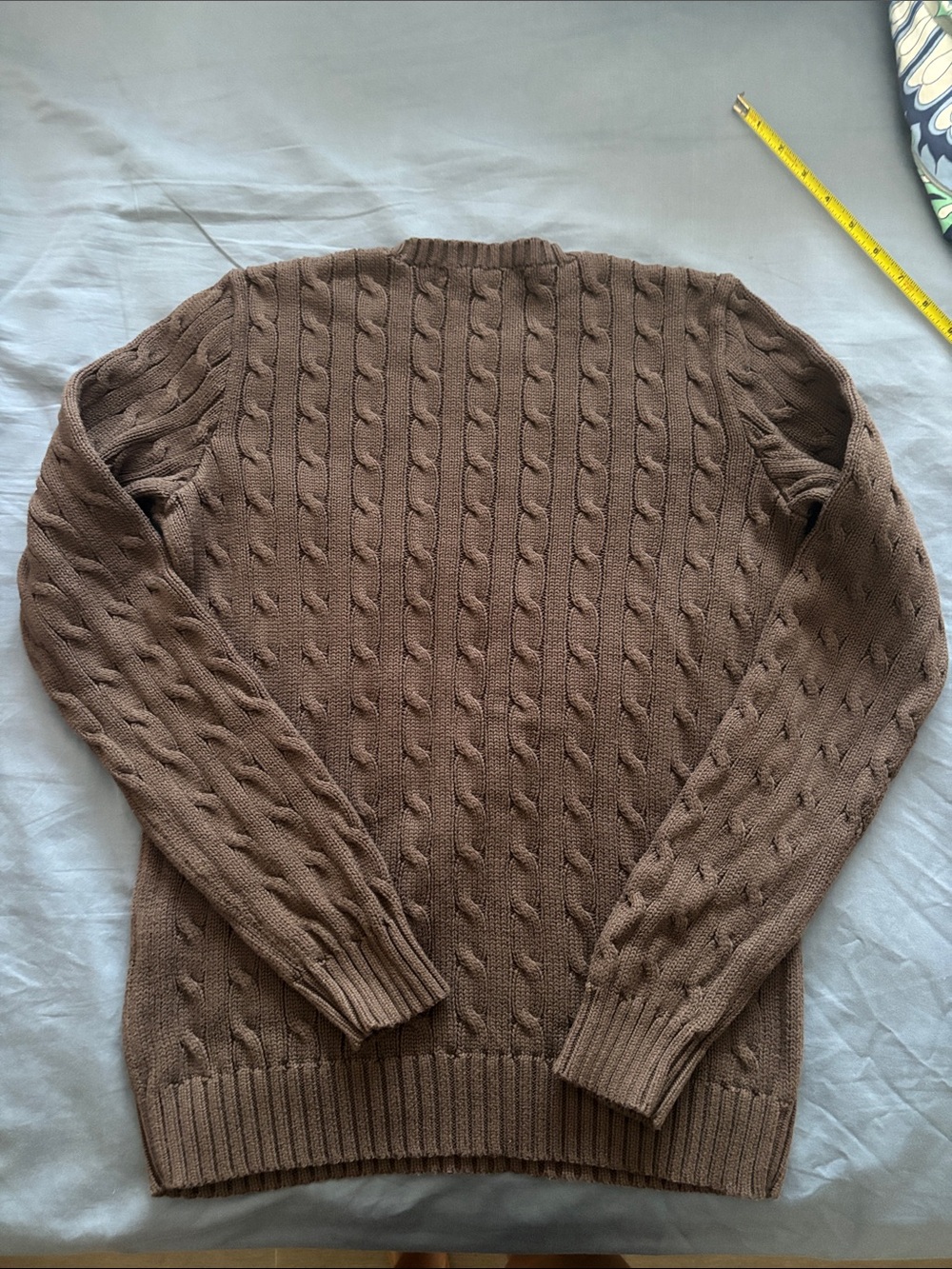 Polo by Ralph Lauren Brown Cable-Knit Crewneck Sweater - Picture 7 of 7